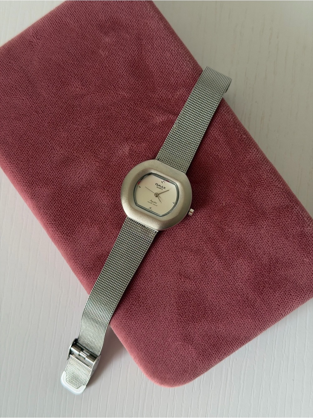 Vintage OMAX Women’s Quartz Watch Stainless Steel Mesh Band Japan Movement